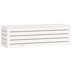 Caja de almacenaje madera maciza de pino blanco 109x36,5x33 cm