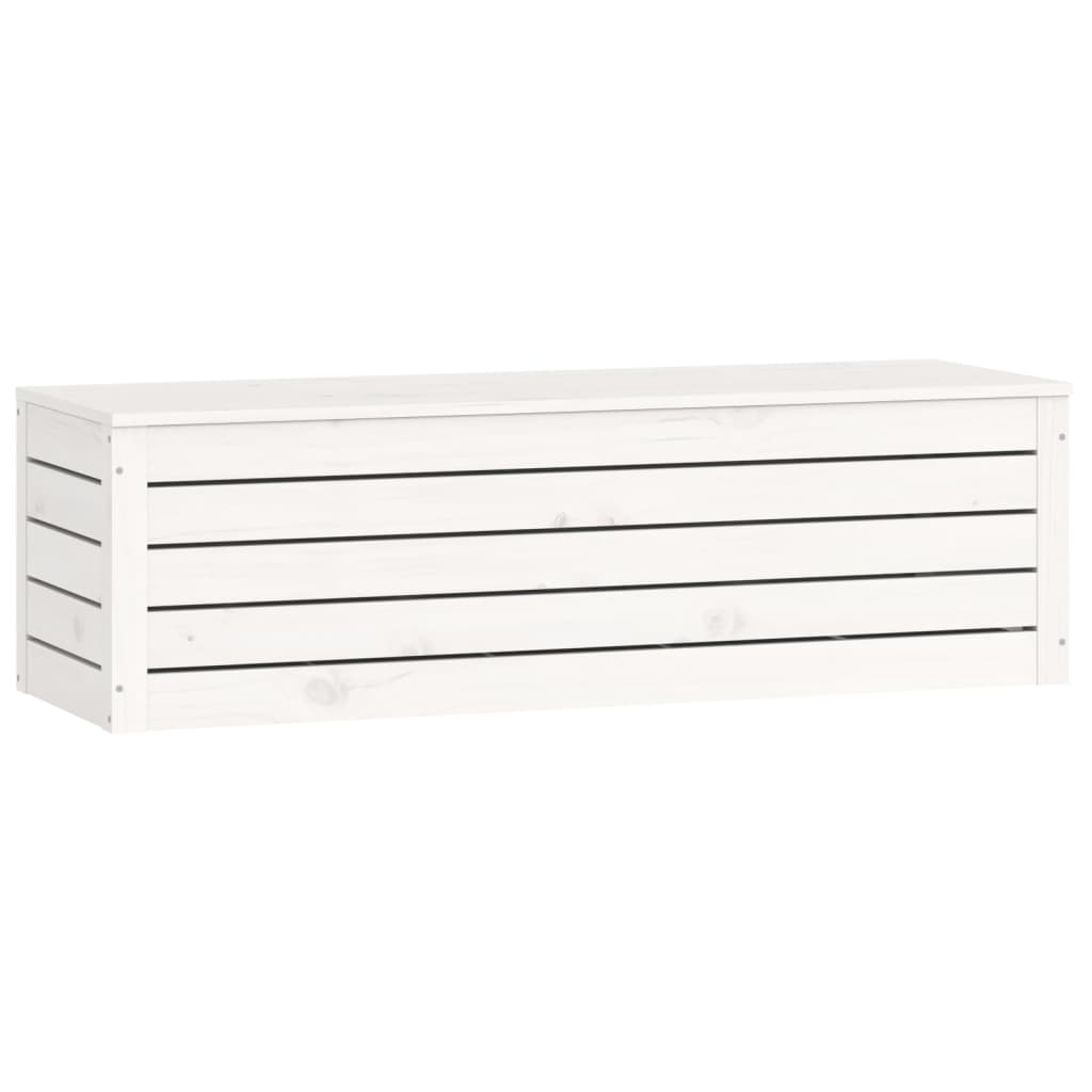 Caja de almacenaje madera maciza de pino blanco 109x36,5x33 cm