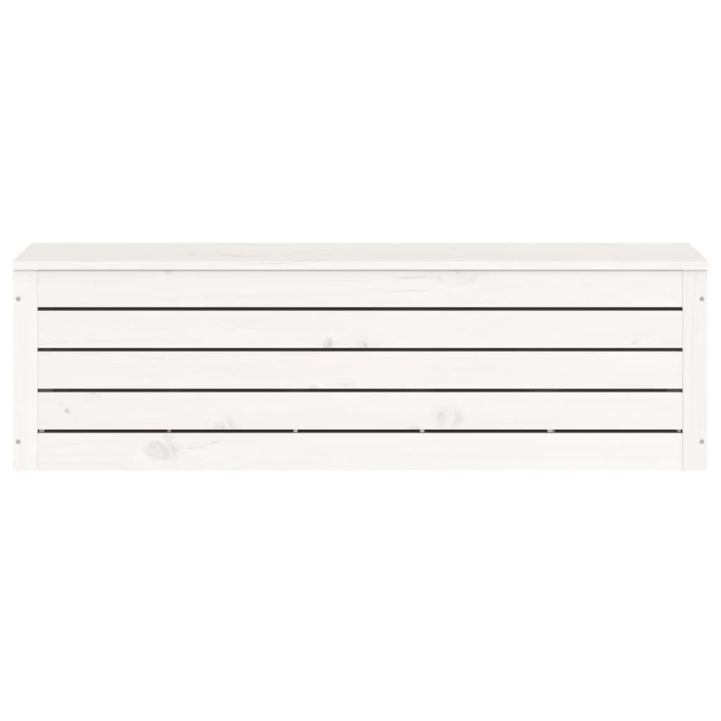 Caja de almacenaje madera maciza de pino blanco 109x36,5x33 cm