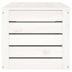 Caja de almacenaje madera maciza de pino blanco 109x36,5x33 cm