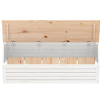 Caja de almacenaje madera maciza de pino blanco 109x36,5x33 cm