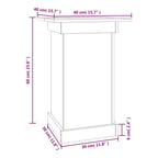 Soporte para plantas madera maciza de pino 40x40x60 cm