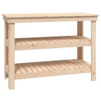 Banco de trabajo de madera maciza de pino 110,5x50x80 cm