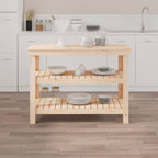 Banco de trabajo de madera maciza de pino 110,5x50x80 cm