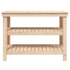 Banco de trabajo de madera maciza de pino 110,5x50x80 cm