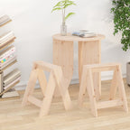 Taburetes 2 uds madera maciza de pino marrón miel 40x40x45 cm