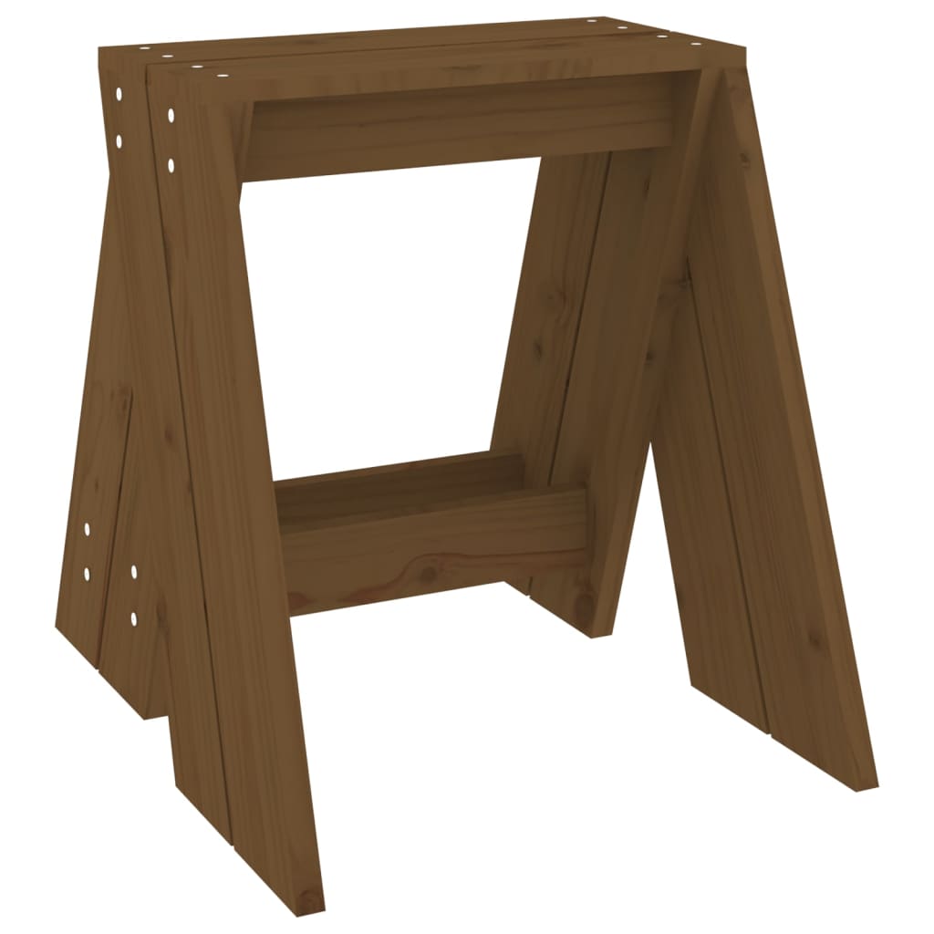 Taburetes 2 uds madera maciza de pino marrón miel 40x40x45 cm