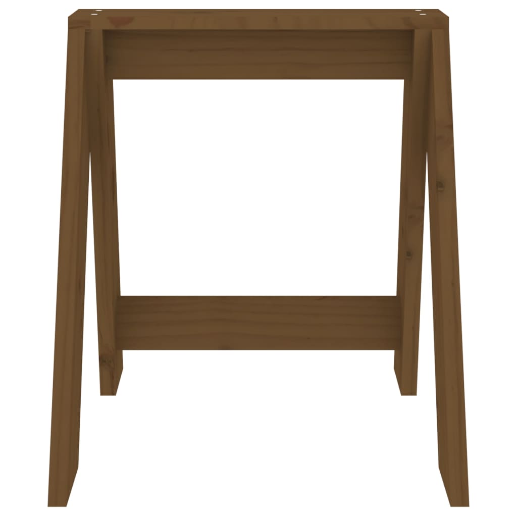 Taburetes 2 uds madera maciza de pino marrón miel 40x40x45 cm