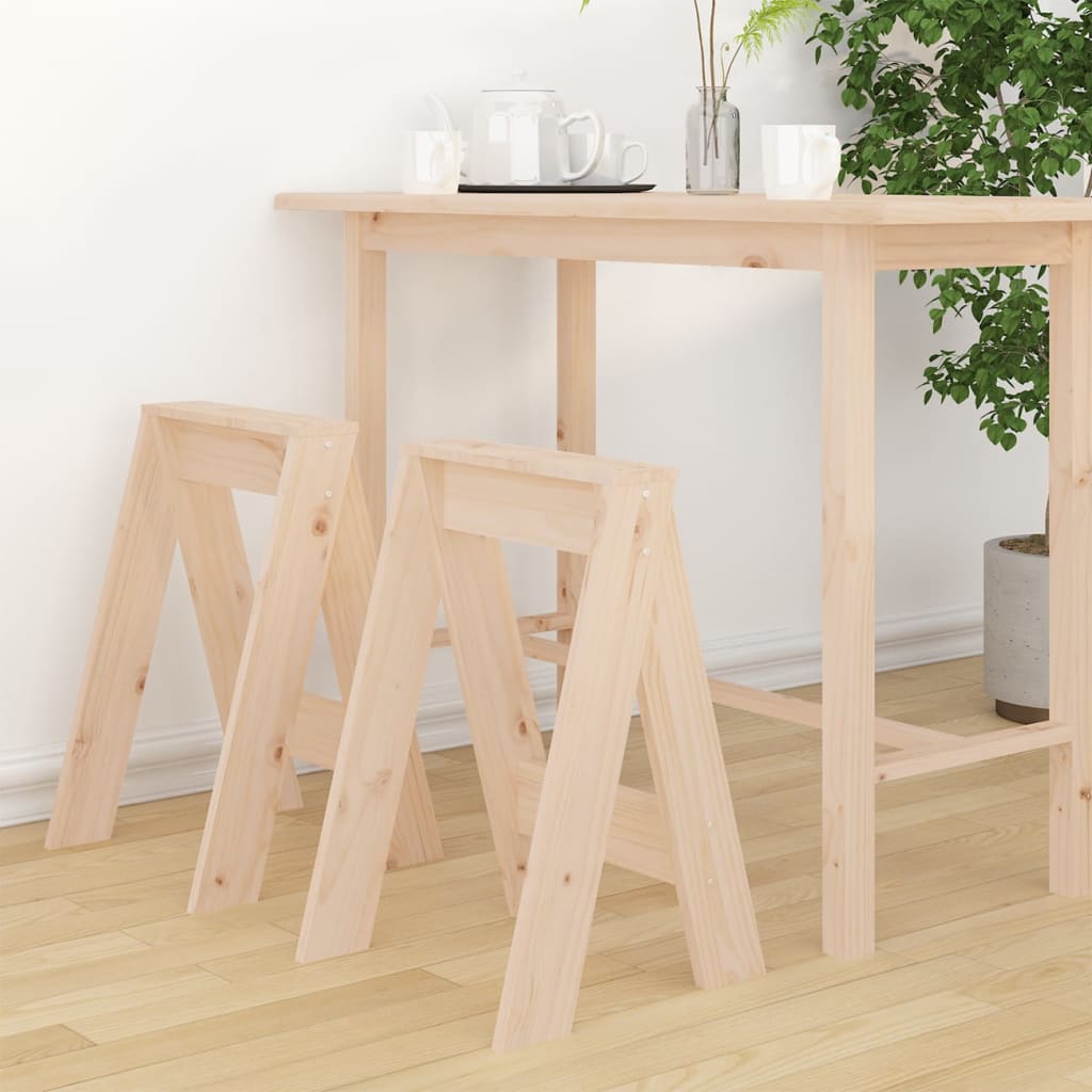 Taburetes 2 uds madera maciza de pino marrón miel 40x40x45 cm