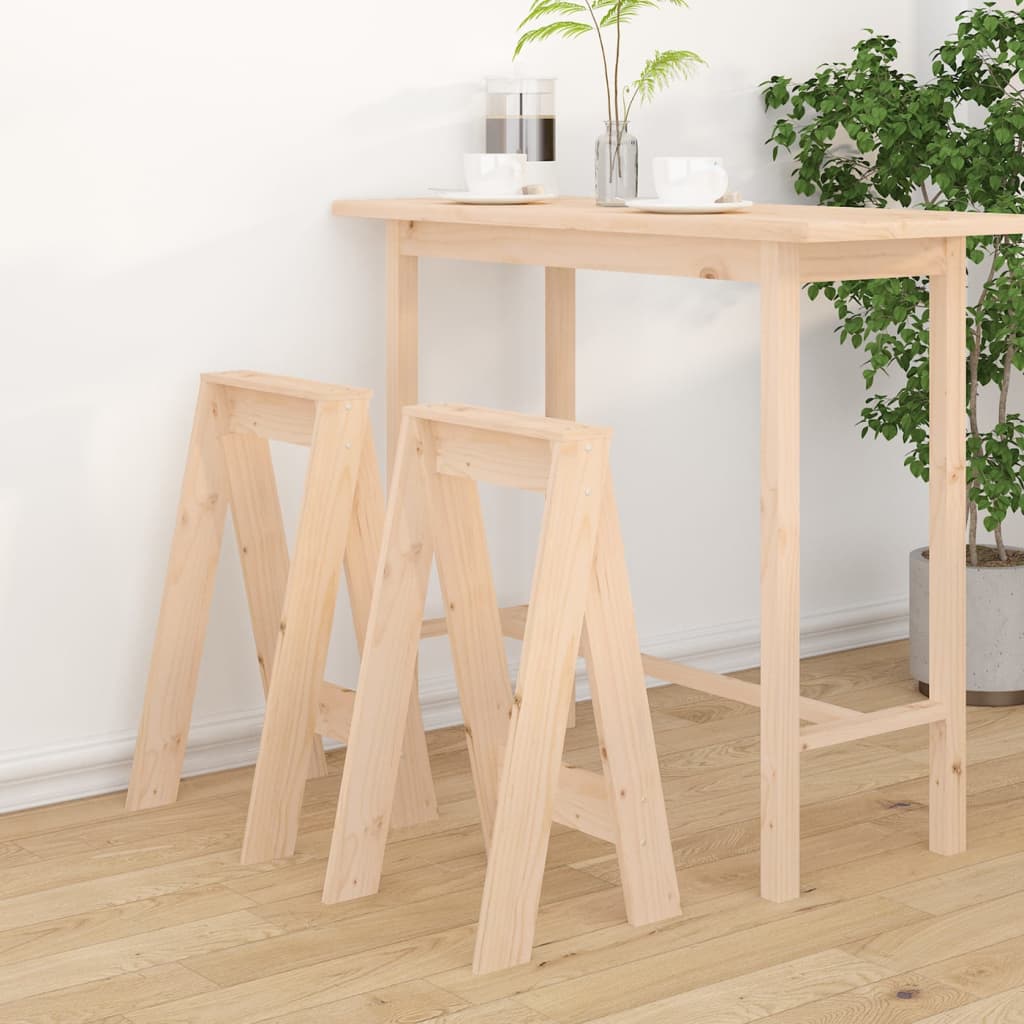 Taburetes 2 uds madera maciza de pino marrón miel 40x40x45 cm