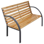 Banco de jardín acero gris 120 cm