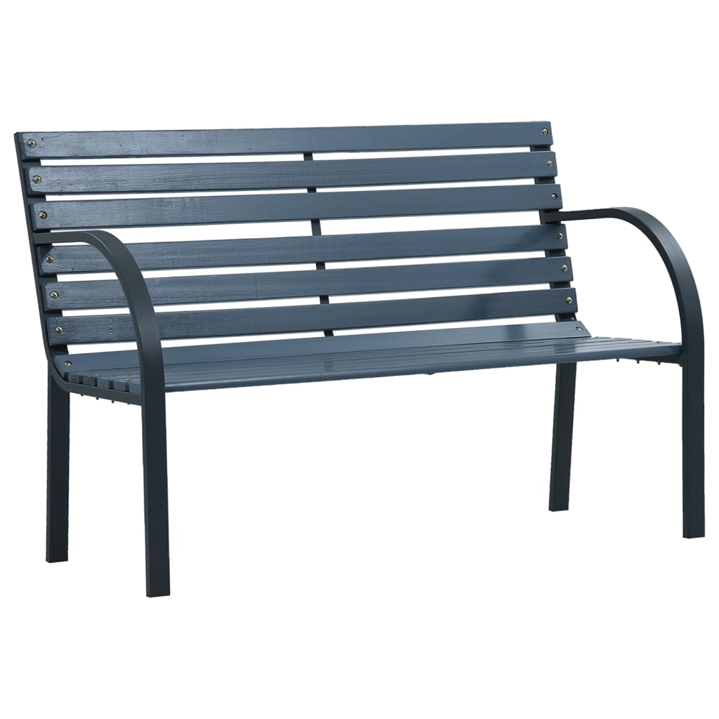 Banco de jardín acero gris 120 cm
