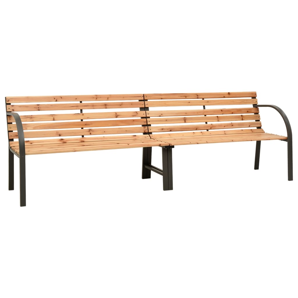 Banco doble de jardín madera maciza de abeto 225 cm