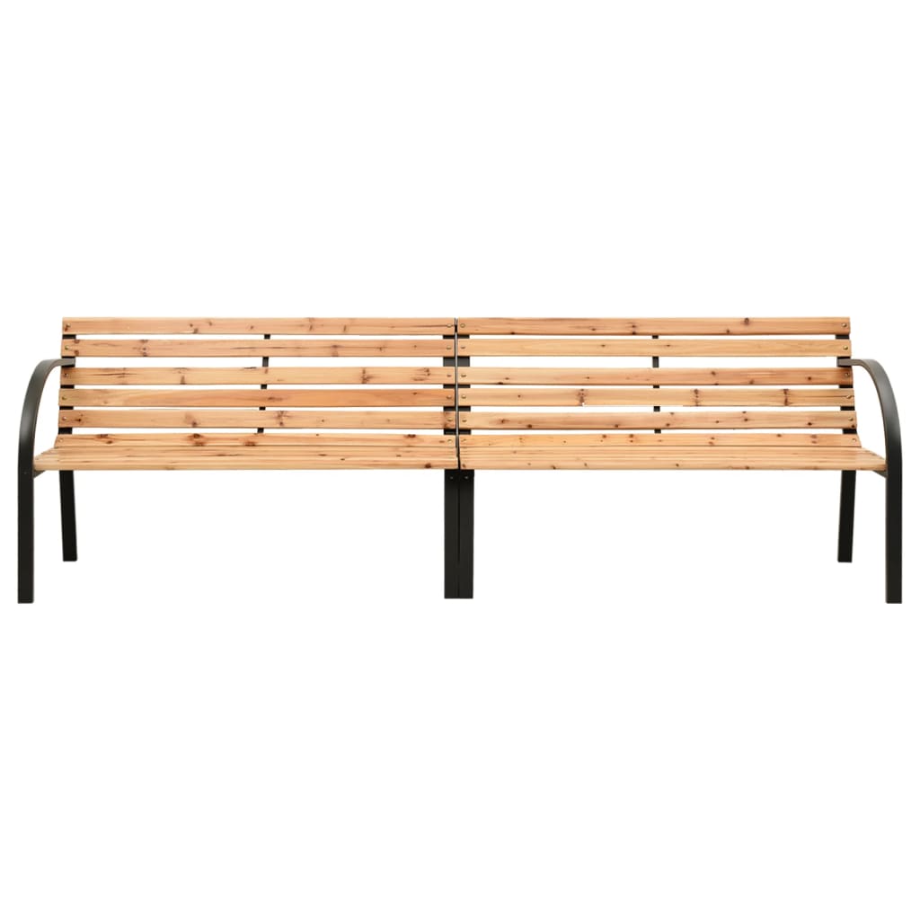 Banco doble de jardín madera maciza de abeto 225 cm