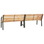 Banco doble de jardín madera maciza de abeto 225 cm