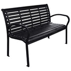 Banco de jardín acero gris 120 cm