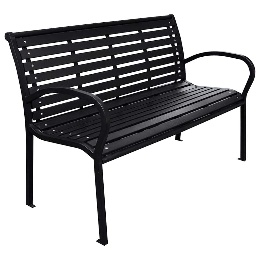 Banco de jardín acero gris 120 cm