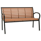 Banco de jardín acero gris 120 cm