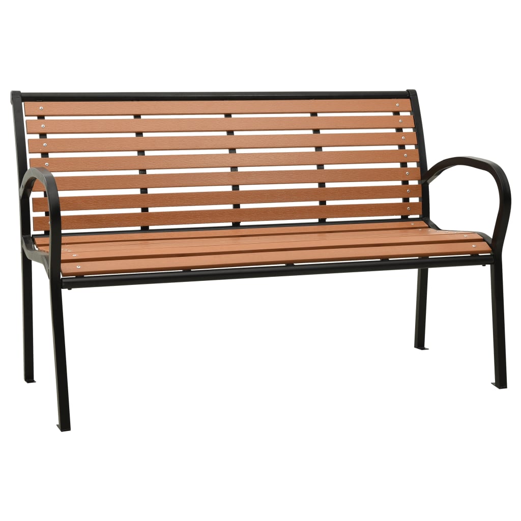Banco de jardín acero gris 120 cm