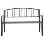 Banco de jardín acero gris 120 cm