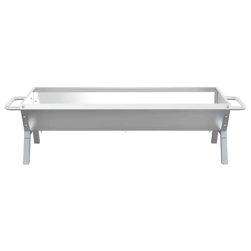 Bandeja para barbacoa acero inoxidable plateado 118x42x30,5 cm