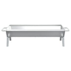 Bandeja para barbacoa acero inoxidable plateado 118x42x30,5 cm