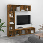 Conjunto de estantes/móvel TV 3 peças cinzento Sonoma 180x30x180 cm