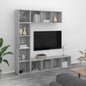 Conjunto de estantes/móvel TV 3 peças cinzento Sonoma 180x30x180 cm