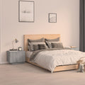 Mesita de noche madera contrachapada gris Sonoma 100x35x40 cm