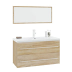 Conjunto de muebles de baño 3 piezas color roble Sonoma