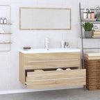 Conjunto de muebles de baño 3 piezas color roble Sonoma