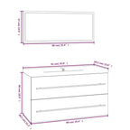 Conjunto de muebles de baño 3 piezas color roble Sonoma