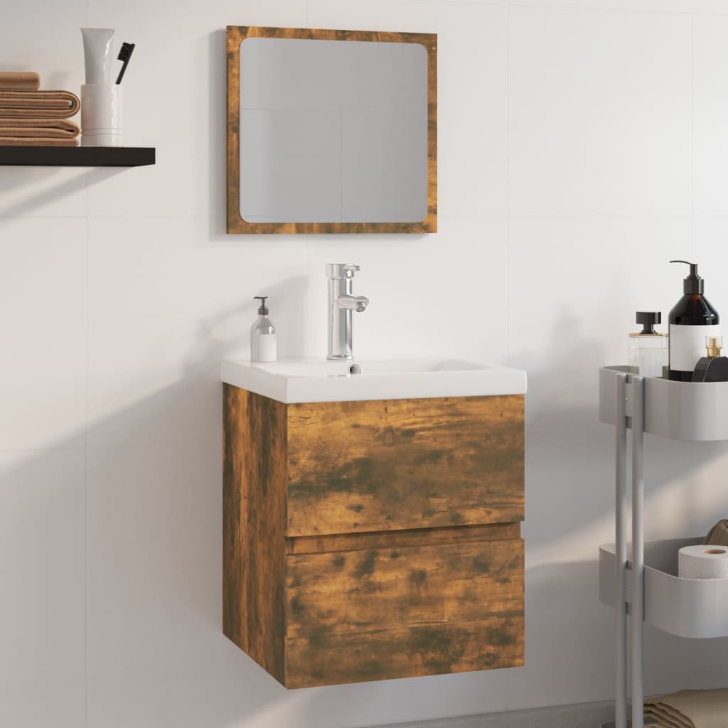 Conjunto de muebles de baño 3 piezas color roble Sonoma