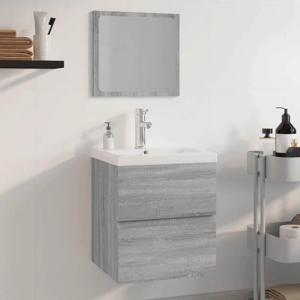 Conjunto de muebles de baño 3 piezas color roble Sonoma