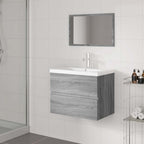 Conjunto de muebles de baño 3 piezas color roble Sonoma