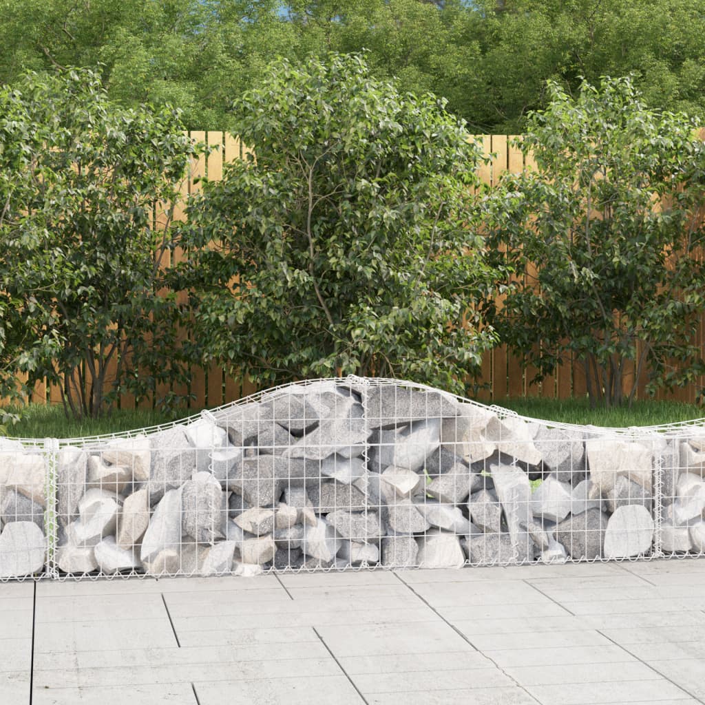 Gabion basket arc shape galvanized iron 100x30x40/60 cm