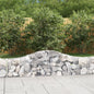 Cesto de gabião em forma de arco, ferro galvanizado 100x30x40/60 cm