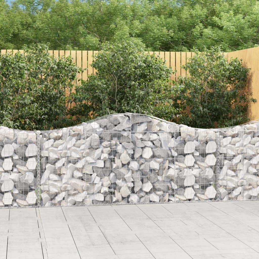 Gabion basket arc shape galvanized iron 100x30x40/60 cm