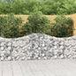 Cesto de gabião em forma de arco, ferro galvanizado 100x30x40/60 cm