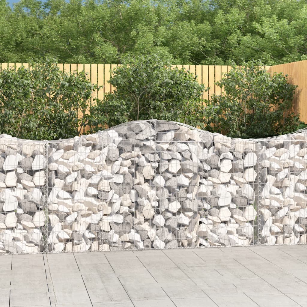 Gabion basket arc shape galvanized iron 100x30x40/60 cm