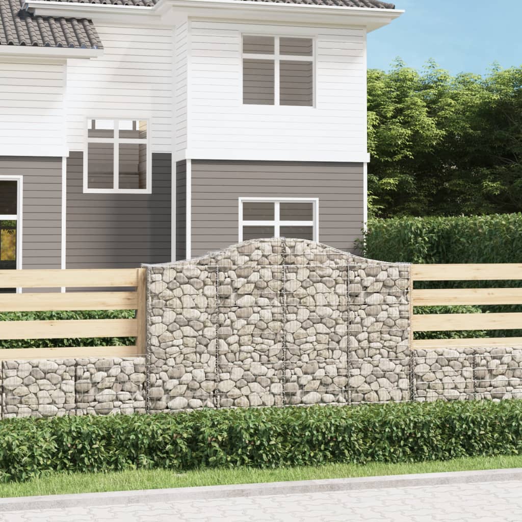 Gabion basket arc shape galvanized iron 100x30x40/60 cm