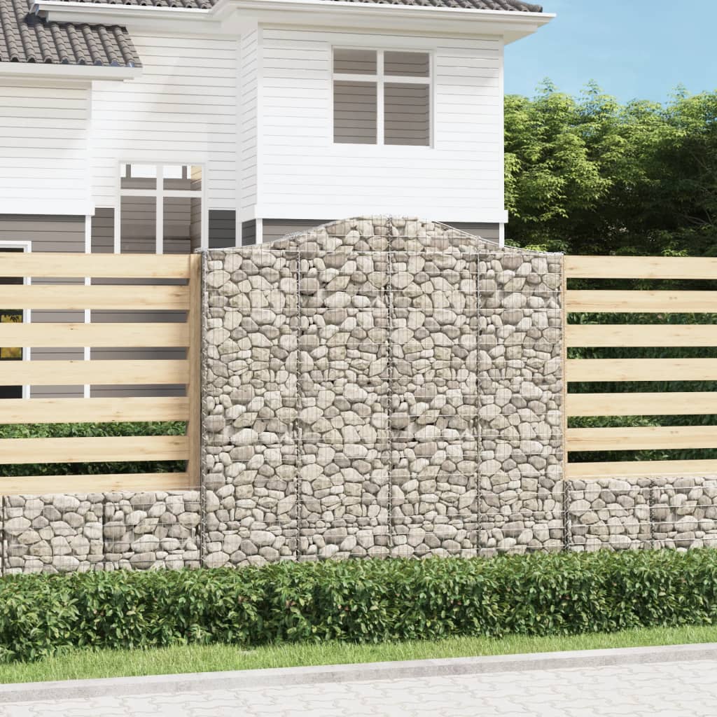 Gabion basket arc shape galvanized iron 100x30x40/60 cm