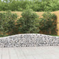 Cesto de gabião em forma de arco, ferro galvanizado 100x30x40/60 cm