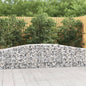 Cesto de gabião em forma de arco, ferro galvanizado 100x30x40/60 cm