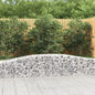 Cesto de gabião em forma de arco, ferro galvanizado 100x30x40/60 cm