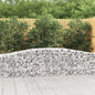 Cesto de gabião em forma de arco, ferro galvanizado 100x30x40/60 cm