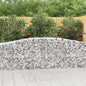 Cesto de gabião em forma de arco, ferro galvanizado 100x30x40/60 cm
