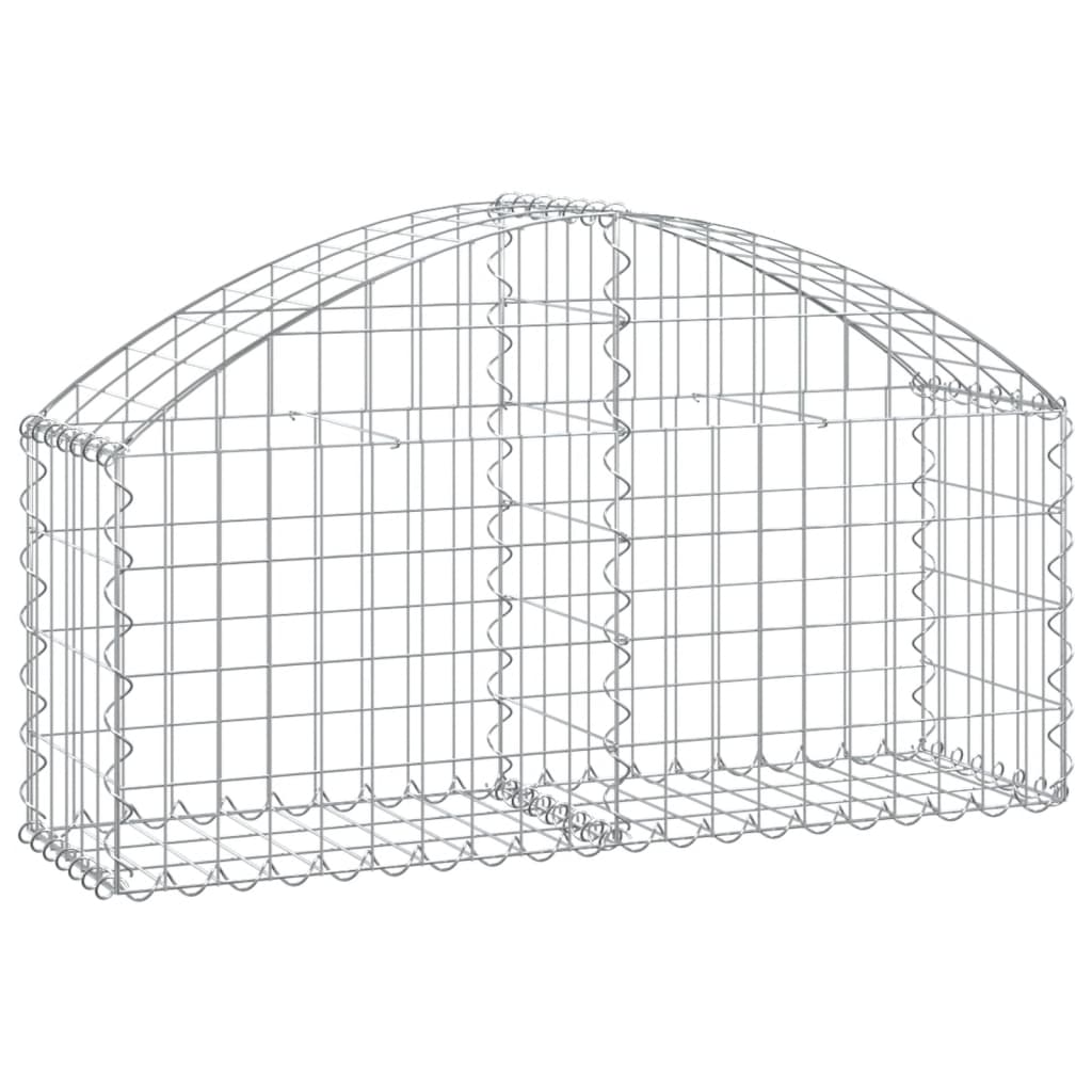 Cesta de gaviones forma arco hierro galvanizado 100x30x40/60 cm
