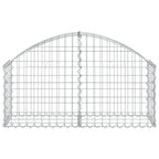 Cesta de gaviones forma arco hierro galvanizado 100x30x40/60 cm