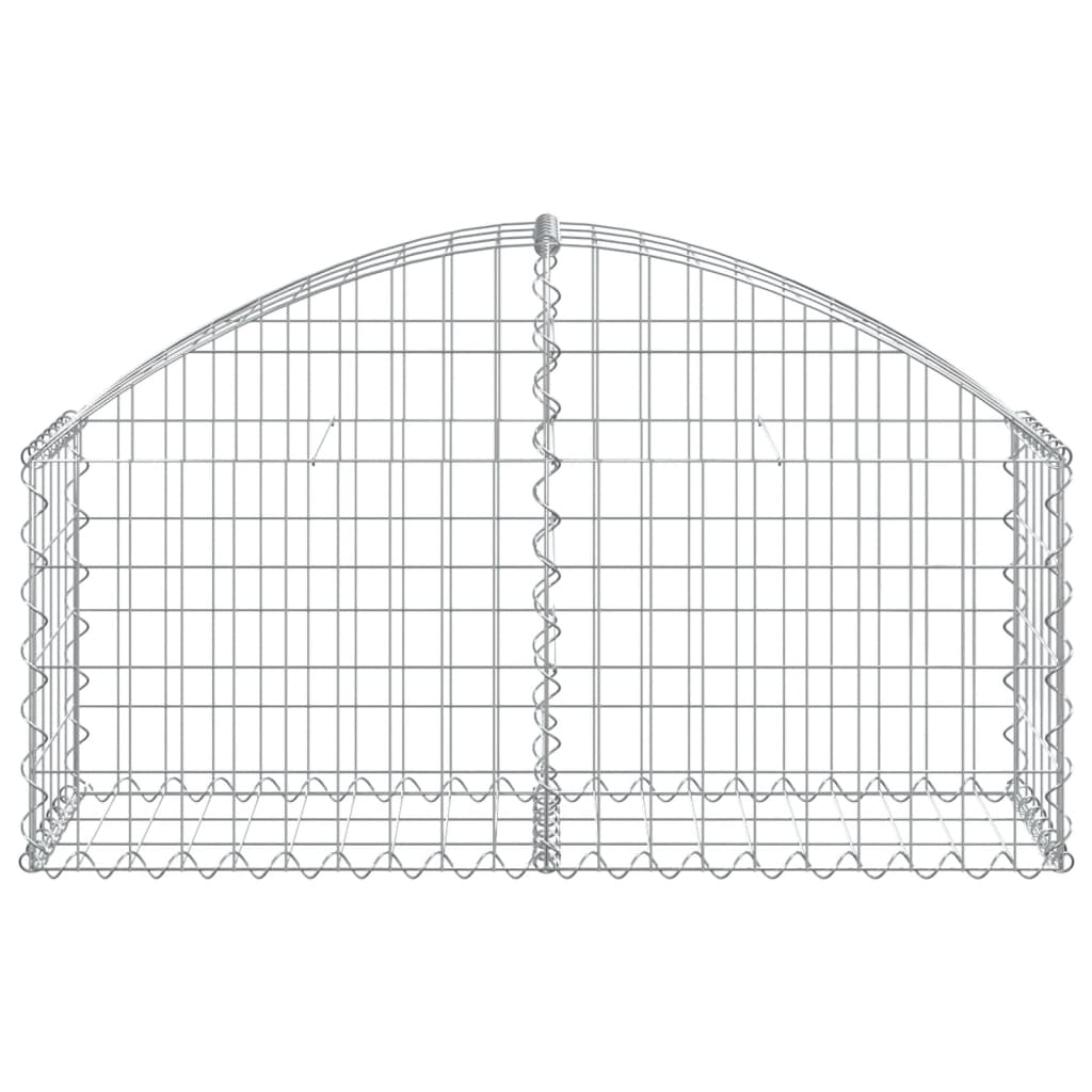 Cesta de gaviones forma arco hierro galvanizado 100x30x40/60 cm